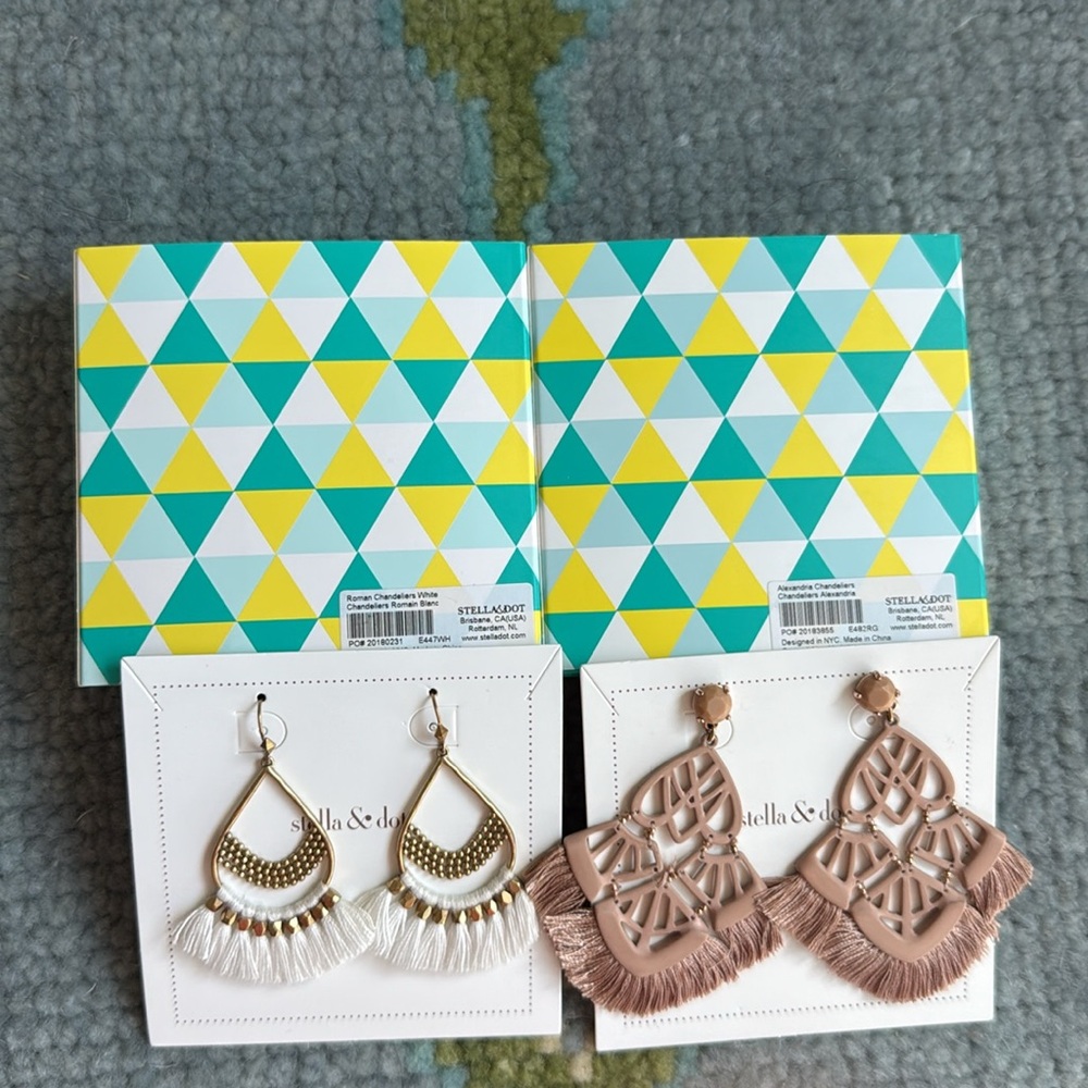 Stella & Dot Assorted Earring Lot - most never worn! Less than $10 a pair!! - Picture 9 of 12